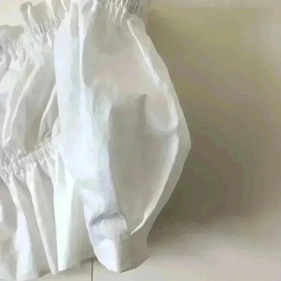 Apricot Lane White Over the Shoulder Crop Top S - Picture 2 of 8